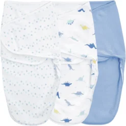Aden + Anais™ Essentials Easy Swaddle™ Wickel-Pucktuch 3er-Pack Dino-rama 4-6 Monate