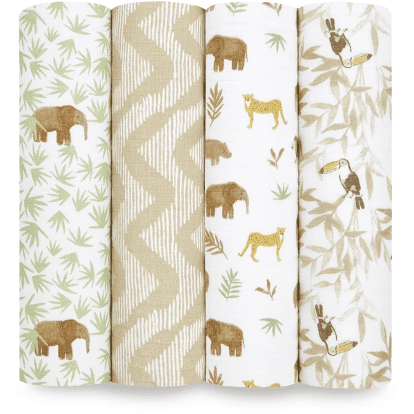 Aden+anais™ Musslin Pucktuch 4er-Pack Tanzania 112 X 112 1 Aden+anais™ Musslin Pucktuch 4er-Pack Tanzania 112 X 112