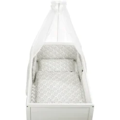 Alvi® Bettset 4-tlg. Petit Fleurs Grün/weiß 100 X 135 Cm