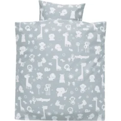 Alvi Bettwäsche 80 X 80 Cm, Zootiere Puderblau