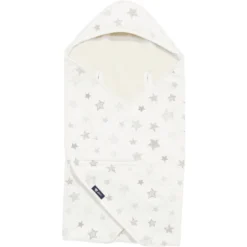 Alvi® Einschlagdecke Sterne Silbergrau Exklusiv 80 X 80 Cm