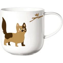 ASA Selection Henkelbecher Hunting Cats Weiß Glänzend