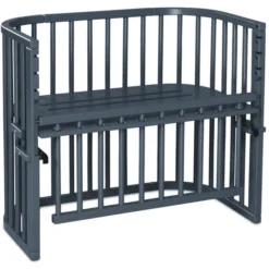 Babybay Beistellbett Maxi Comfort Plus Schiefergrau Lackiert