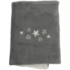 Be Be 's Collection Kuscheldecke Plüsch Sternchen Grau 75 X 100 Cm