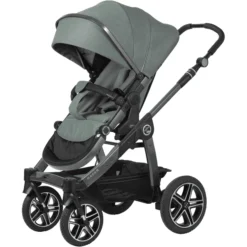 Hartan Kinderwagen Racer GTX Mit Handbremse Casual Collection Bunny Dots (900) Gestellfarbe Platin