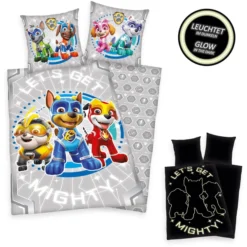 HERDING Bettwäsche PAW Patrol "Mighty Pups" 135 X 200 Cm