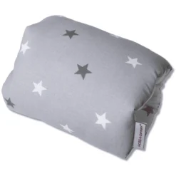HOBEA-Germany Mini Stillkissen Sterne Weiß-grau