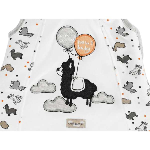 Jacky Schlafsack Wattiert Lama Allover Offwhite 2 Jacky Schlafsack Wattiert Lama Allover Offwhite – Bild 2