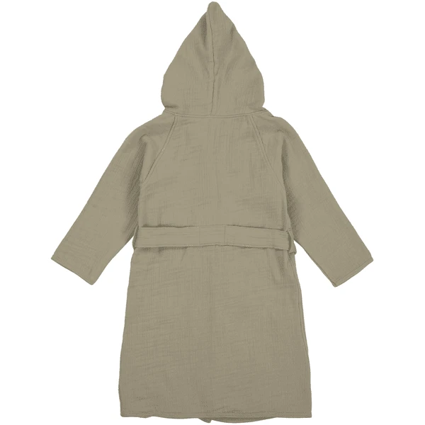 LÄSSIG Bademantel Musselin Olive 2 LÄSSIG Bademantel Musselin Olive – Bild 2