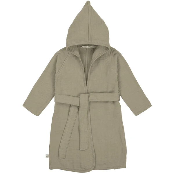 LÄSSIG Bademantel Musselin Olive 1 LÄSSIG Bademantel Musselin Olive