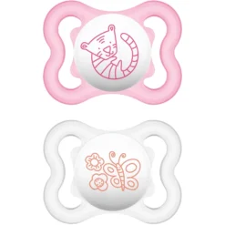 MAM Schnuller Air Aus Silikon 0 - 6 Monate, Tiger/Schmetterling