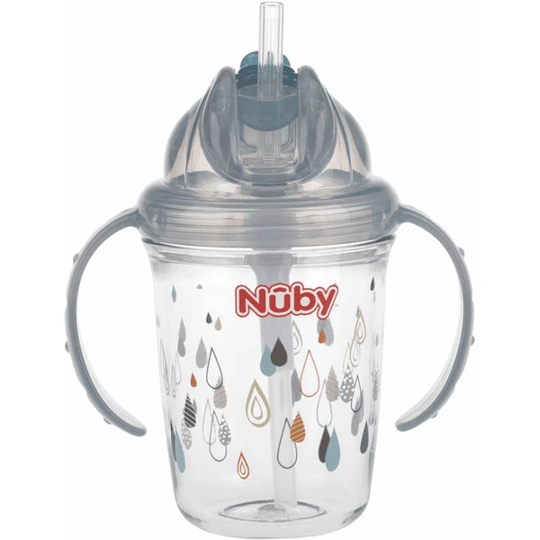 Nuby Nûby 360° Trinklhalmtasse Aus Tritan 240 Ml In Grau 1 Nuby Nûby 360° Trinklhalmtasse Aus Tritan 240 Ml In Grau