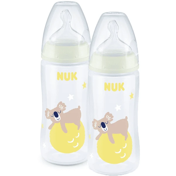 NUK Babyflasche First Choice⁺ Night 300 Ml, Koala Im Doppelpack 1 NUK Babyflasche First Choice⁺ Night 300 Ml, Koala Im Doppelpack