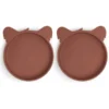 Nuuroo Silikonteller Akila Koala 2 Stück, Mahogany