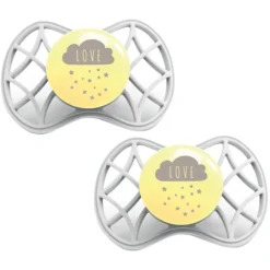 Nuvita Schnuller OrtodontischemSauger Air. 55 Cool! Glow Mit Stericover 6m+, Design Sugar Cookie, 2 Stück