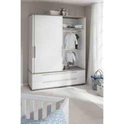 PAIDI Schiebetürenschrank Carlo 2-türig Breit Kreideweiß