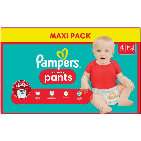 Pampers® Pampers Baby-Dry Pants, Gr. 4 Maxi 9-15 Kg, Maxi Pack (1 X 90 Pants) 1 Pampers® Pampers Baby-Dry Pants, Gr. 4 Maxi 9-15 Kg, Maxi Pack (1 X 90 Pants)