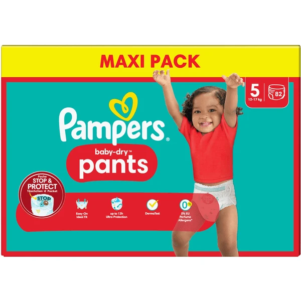 Pampers® Pampers Baby-Dry Pants, Gr. 5 Junior 12-17 Kg, Maxi Pack (1 X 82 Pants) 1 Pampers® Pampers Baby-Dry Pants, Gr. 5 Junior 12-17 Kg, Maxi Pack (1 X 82 Pants)