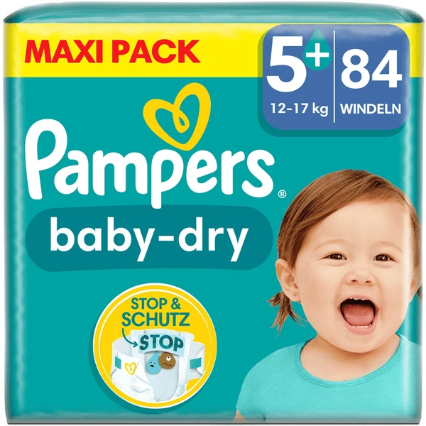 Pampers® Pampers Baby-Dry Windeln, Gr. 5+, 12-17 Kg, Maxi Pack (1 X 84 Windeln) 1 Pampers® Pampers Baby-Dry Windeln, Gr. 5+, 12-17 Kg, Maxi Pack (1 X 84 Windeln)