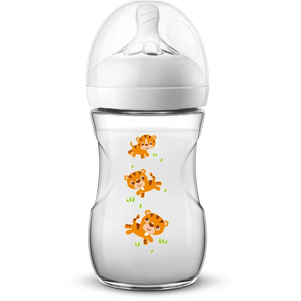 Philips Avent Natural Flasche SCF070/20, 260ml, 1 Stück, Tiger 1 Philips Avent Natural Flasche SCF070/20, 260ml, 1 Stück, Tiger
