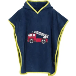 Playshoes Frottee-Poncho Feuerwehr Marine