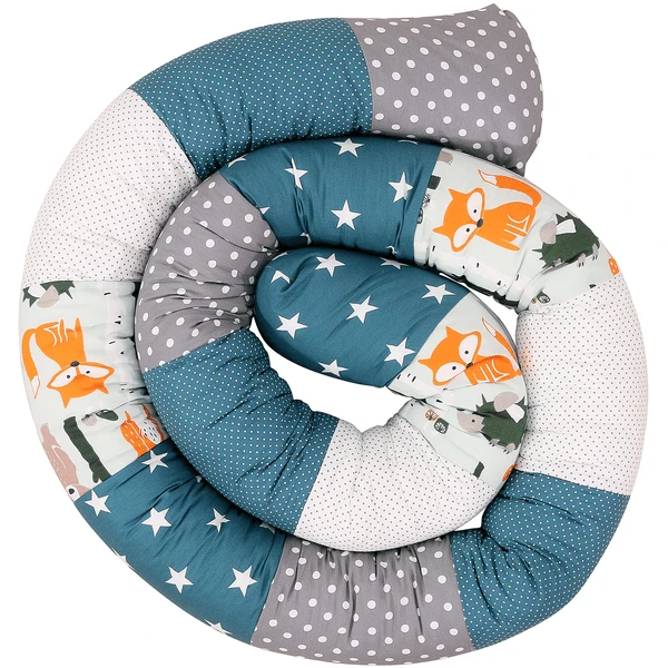 Ullenboom Baby-Bettschlange Waldtiere Petrol 300 Cm 1 Ullenboom Baby-Bettschlange Waldtiere Petrol 300 Cm