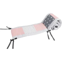 Ullenboom Patchwork-Nestchen Für Babybett 140x70 Cm Rosa Grau (210 Cm Kopfbereich)