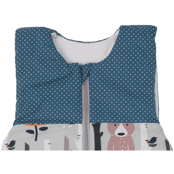 ULLENBOOM Sommer-Schlafsack Mit Füßen Waldtiere Petrol 2 ULLENBOOM Sommer-Schlafsack Mit Füßen Waldtiere Petrol – Bild 2